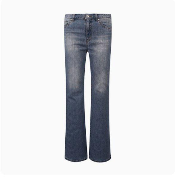 女性ブーツカットMトーンデニムパンツ(B252DP751P)-GR