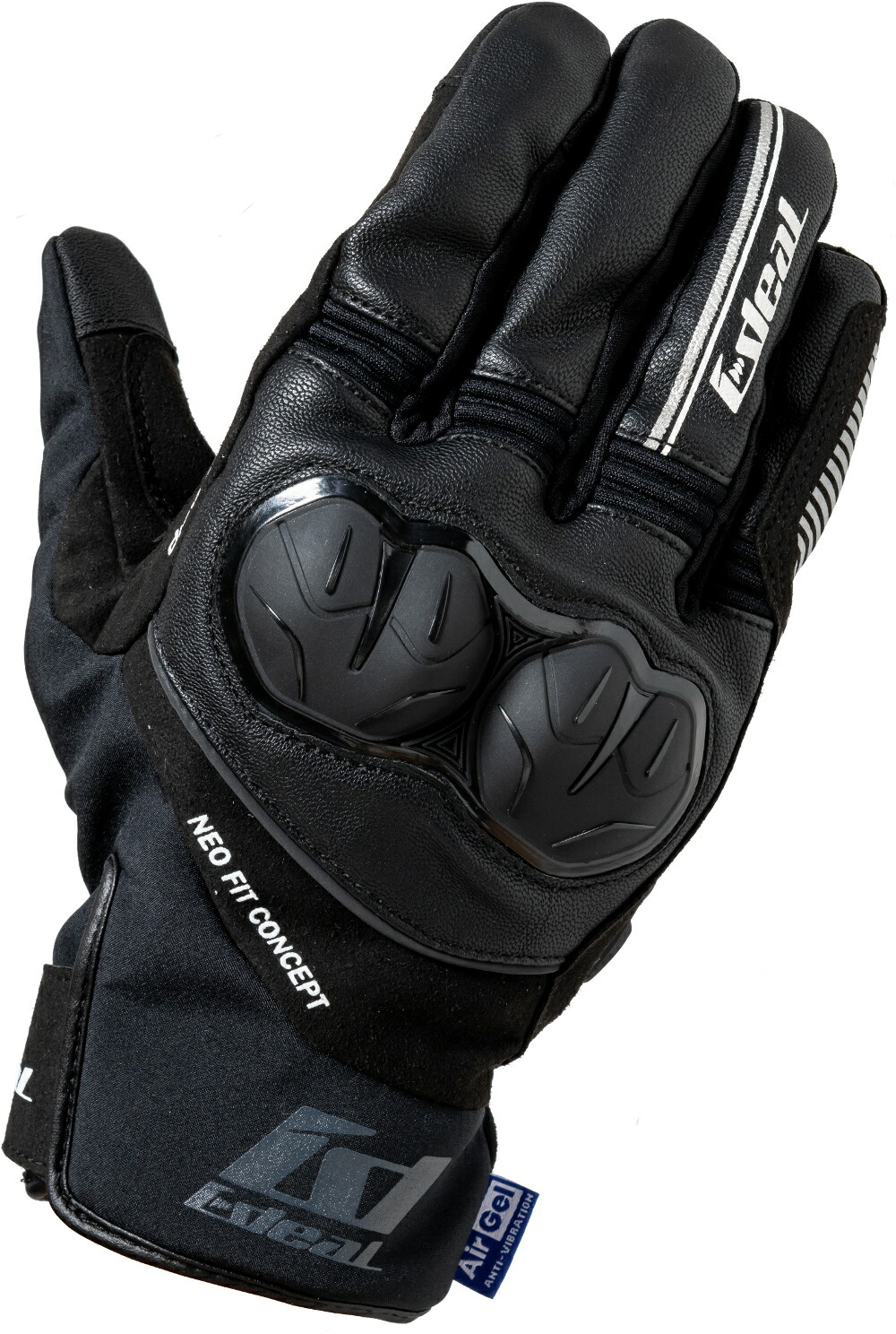 山城(yamashiro) IDEAL アイディール バイク用 グローブ 秋冬モデル ID-107 WEDGE (ウェッジ) ブラック XLサイズ ID107BK/XL