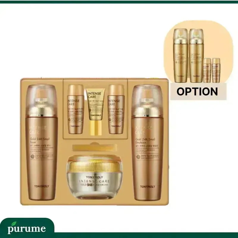 【2点/3点セット】インテンスケア ゴールド 24K スネイル 化粧水140ml /エマルジョン140ml/クリーム45ml