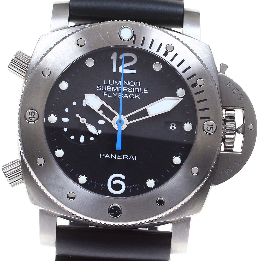 パネライ PANERAI PAM00614 ルミノール サブマーシブル 1950 3デイズ クロノフライバック チタニオ デイト 自動巻き メンズ 良品 _820984【中古】