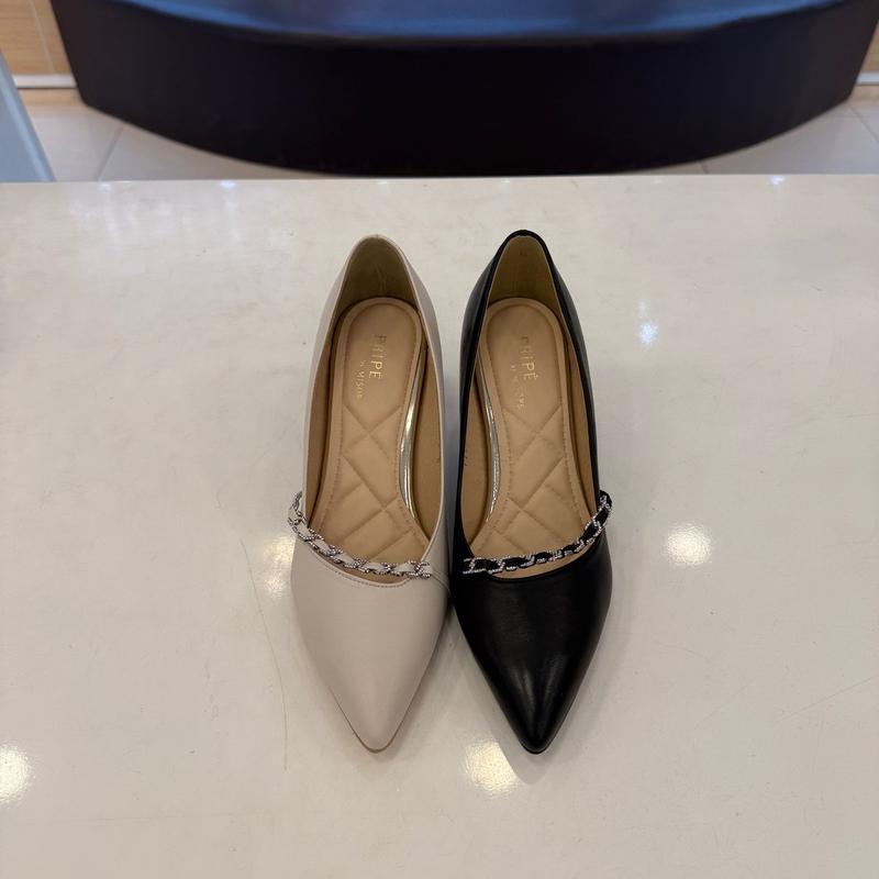 女性斜めチェーン装飾パンプス112531003_ehwd