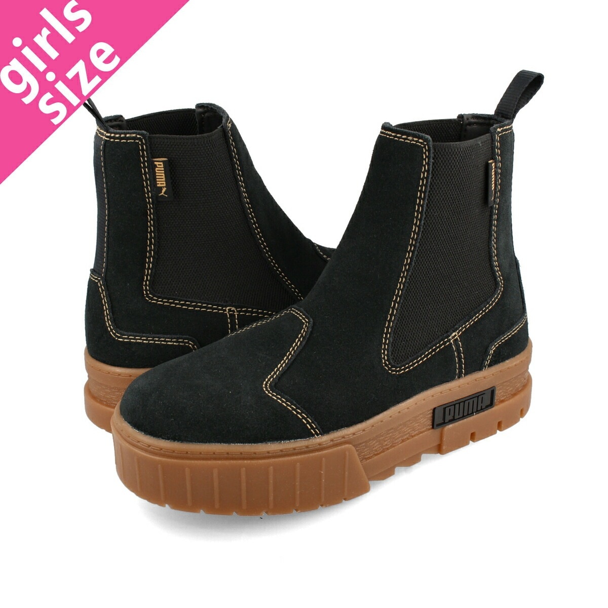 MAYZE CHELSEA SUEDE WMS BLACK/GUM