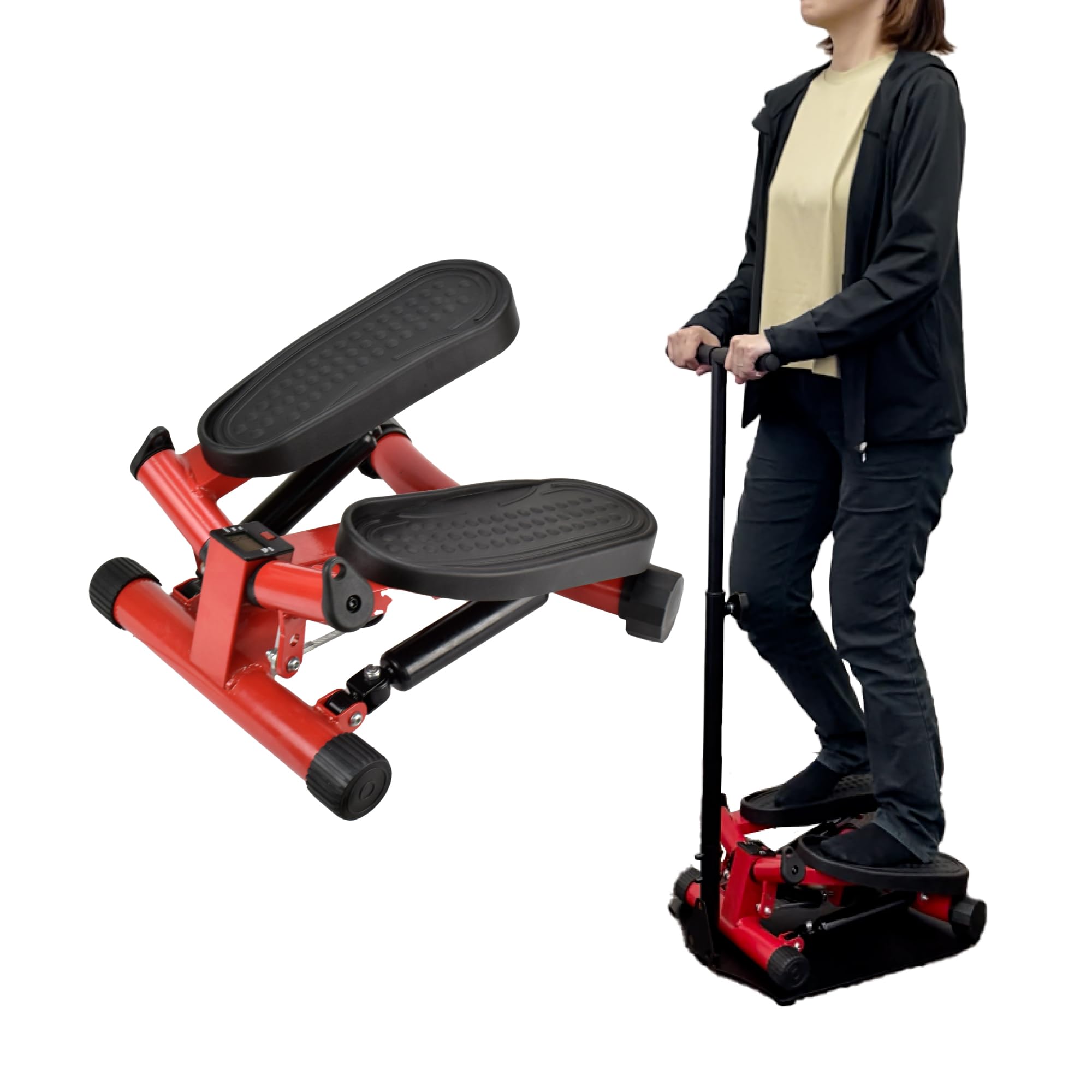 足踏み健康器 運動 エクササイズ 屋内 ハンドル付き ステッパー 足腰元気 1台