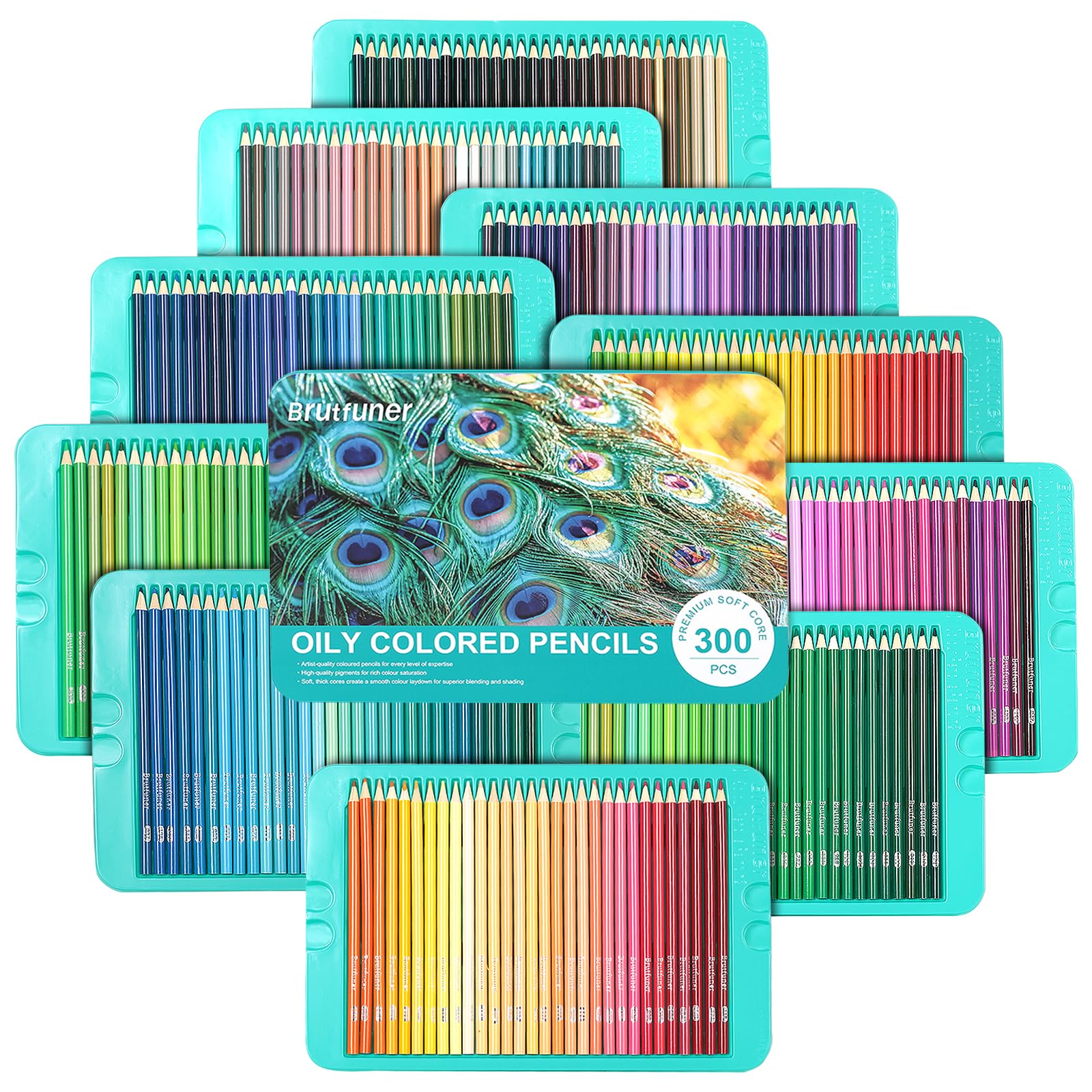 色鉛筆 300色セット 油性色鉛筆 プロ専用ソフト芯色鉛筆セット 子供から大人アーティストまで理想的な塗り絵と絵画に 5,949円