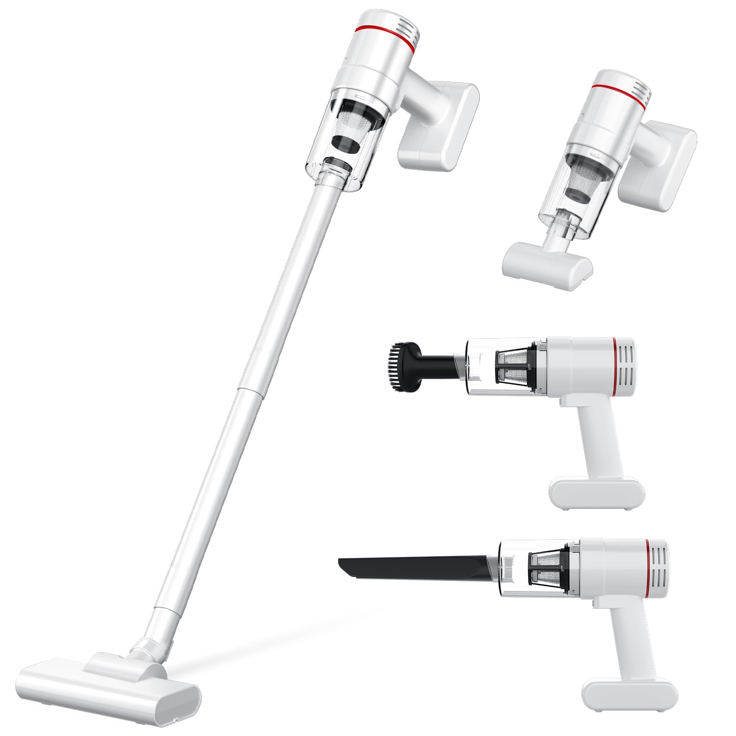掃除機 コードレス 12000pa強力吸引 延長パイプ 4種類ノズル 2way ハンディークリーナー スティッククリーナー コードレス掃除機 Type-C充電式 軽量 一人暮らし HEPAフィルター 4,869円