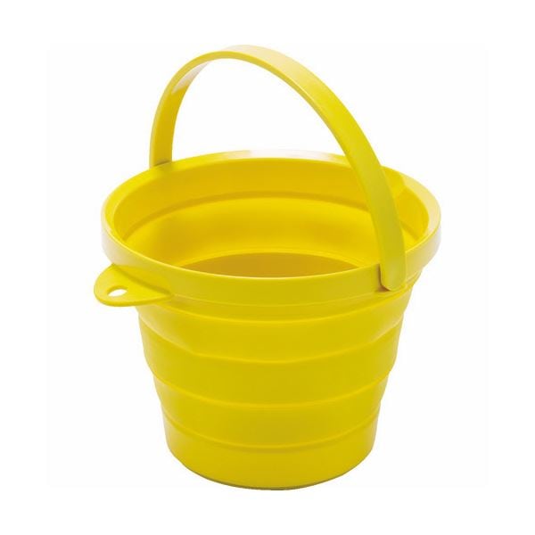 （まとめ）TRUSCO 折りたたみバケツ 8L イエロー TORB-Y 1個[x2セット]
