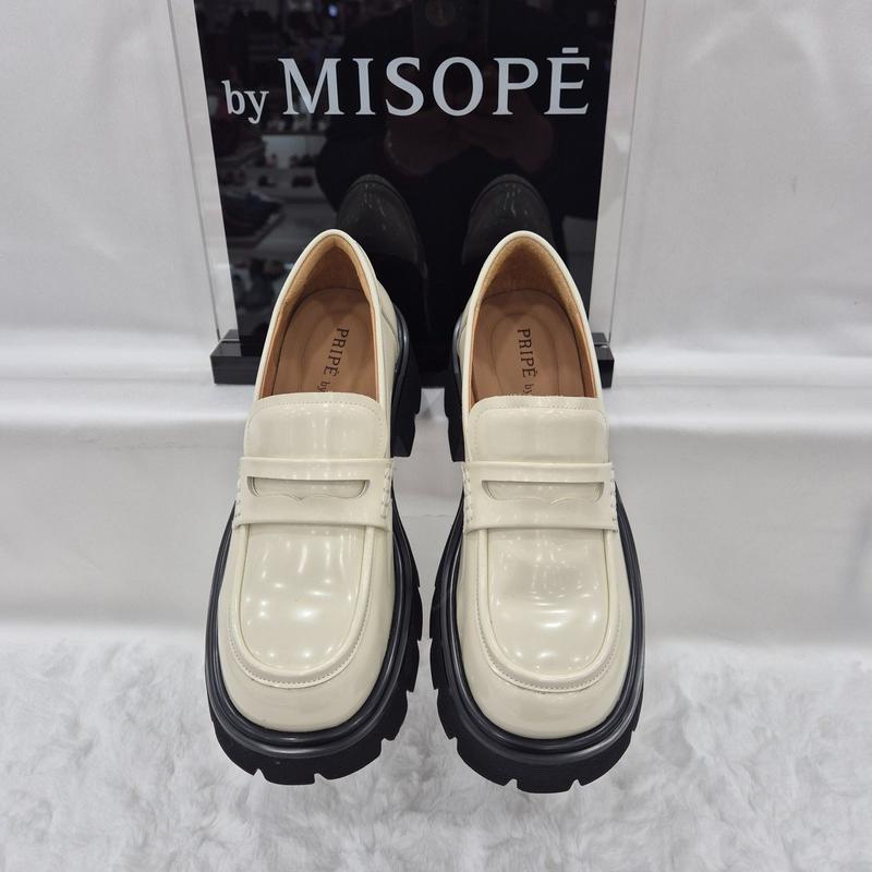 By 女性 チャンキーソール ペニーローファー 112HT419SS014 IVORY 2 JJ