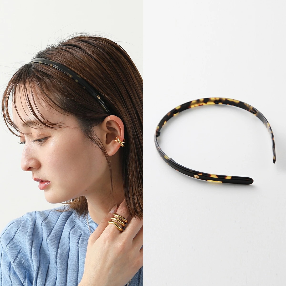 ALEXANDRE DE PARIS アレクサンドル ドゥ パリ カチューシャ AHB-14279-02P23 レディース ヘアアクセサリー NT-NOIR-TOKYOカチューシャ・ヘアバンド