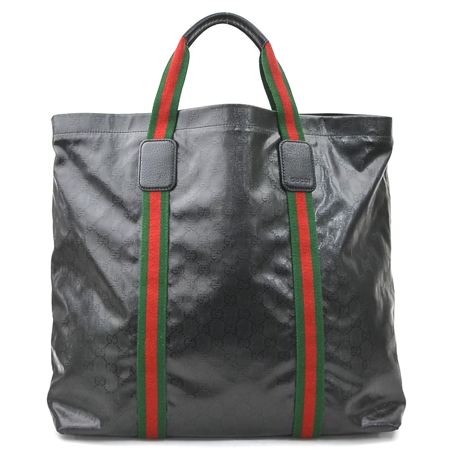 グッチ GUCCI ハンドバッグ PVC ブラック メンズ 763237 56335g