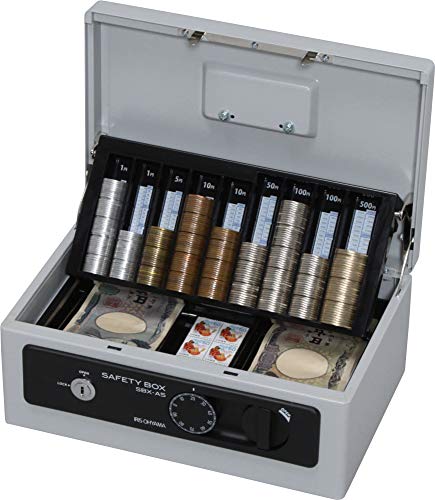 色：グレー サイズ：深型 アイリスオーヤマ 金庫 手提げ金庫 ダイヤル式 ダブルロック A5 ダブル