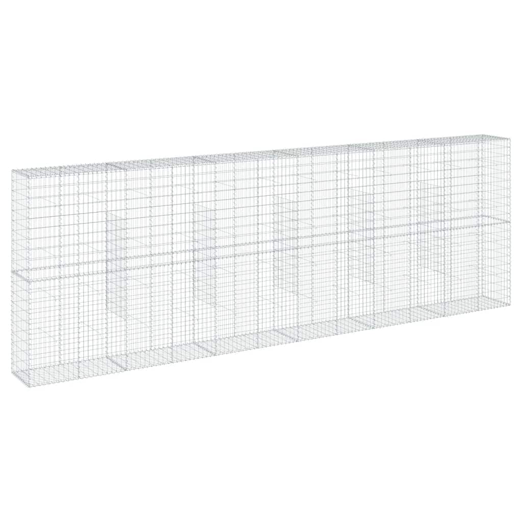 蛇籠バスケット カバー付き 600x50x200cm 亜鉛メッキ鉄