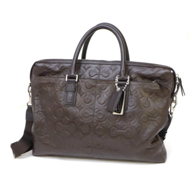 ｺｰﾁ COACH ﾌﾞﾘｰﾌｹｰｽ ﾋﾞｼﾞﾈｽﾊﾞｯｸﾞ 70251 ﾁｮｺﾌﾞﾗｳﾝ ﾚｻﾞｰ 【中古】(47401)