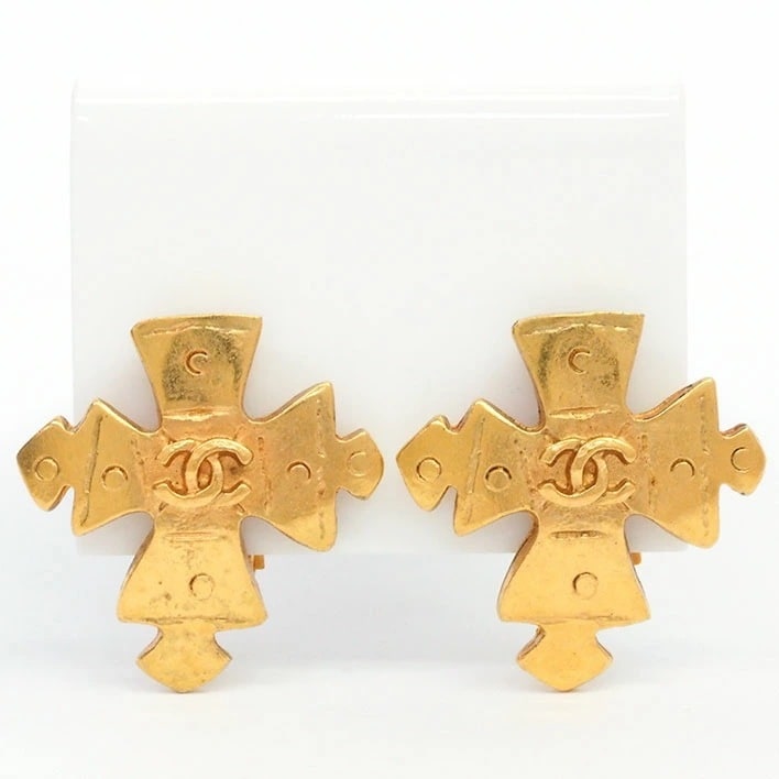 シャネル ココマークアンティーク風 クロスモチーフ クリップタイプ 【イヤリング】 32,370円