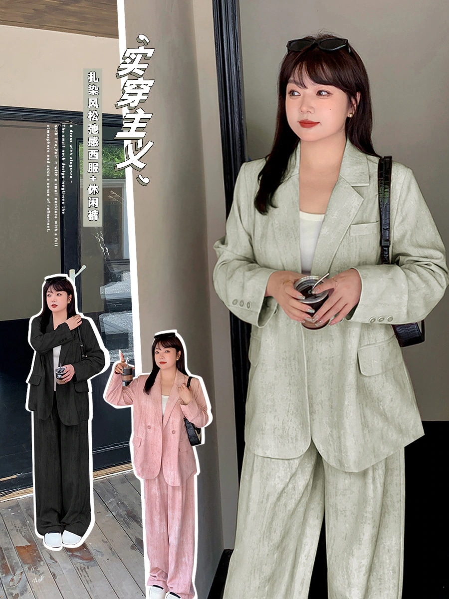 【ぽちゃまに】 2024秋新品 大人 スーツセット スーツ ワイドパンツ 通勤 大きいサイズ 体型カバー レディース セットアップ メガ割30%までに制限