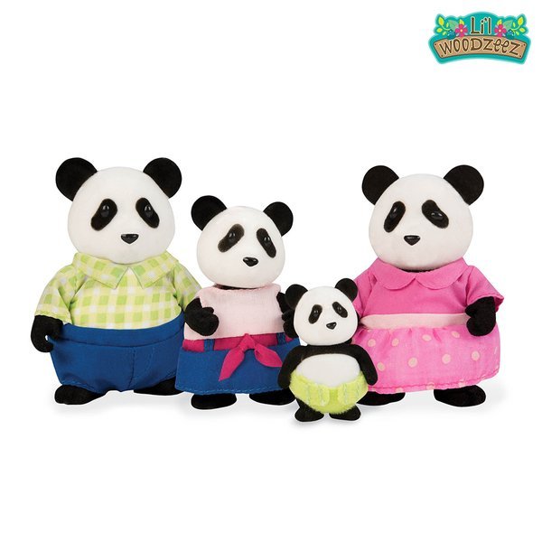 (ウッディーズファミリー) ウッディーズファミリー パンダ家族 ミニフィギュア 人形の家 人形劇 動物家族