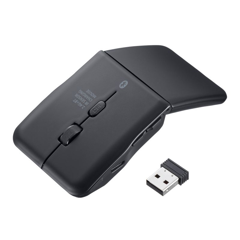 MA-WBIS5117BK 静音ワイヤレス IR LEDコンボマウス (5ボタン・薄型)