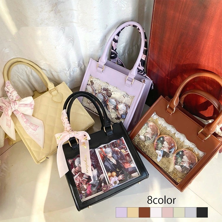 痛バ 痛バッグ 痛トート レディース 推し 推し活 缶バッチ おしゃれ かわいい クリアバッグ ショルダーバッグ トートバッグ 痛ショルダー オタク活 クリア 小さい プレゼント ギフト 誕生日