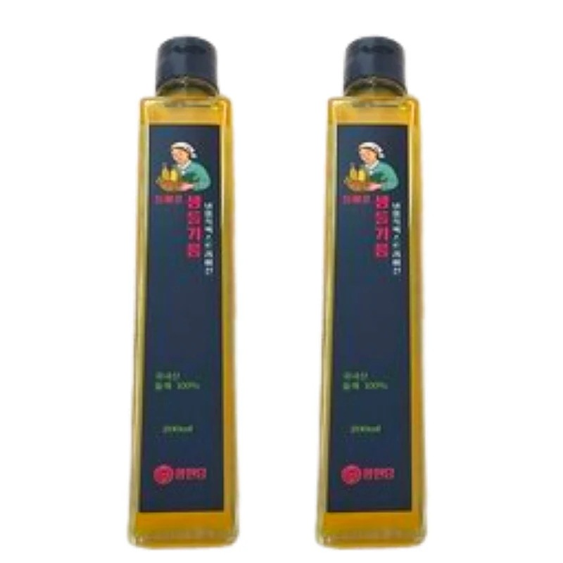香園堂 国産生えごま油 200ml 2個 韓国調味料 100％通えごま 冷圧搾 料理用油 ナムル サラダ 韓国食品