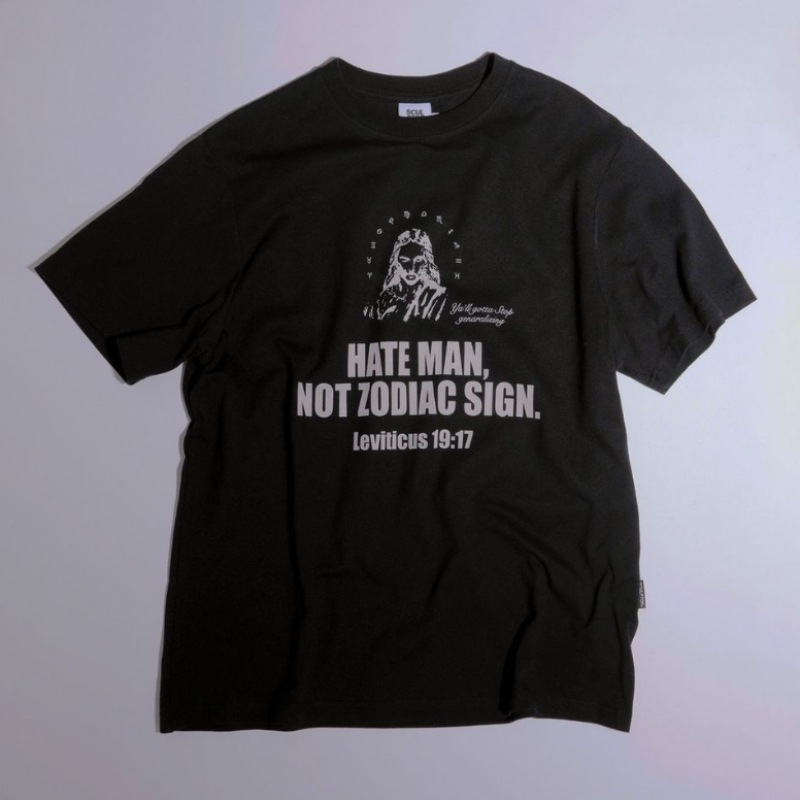 SCULPTOR Zodiac Sign Tee Black