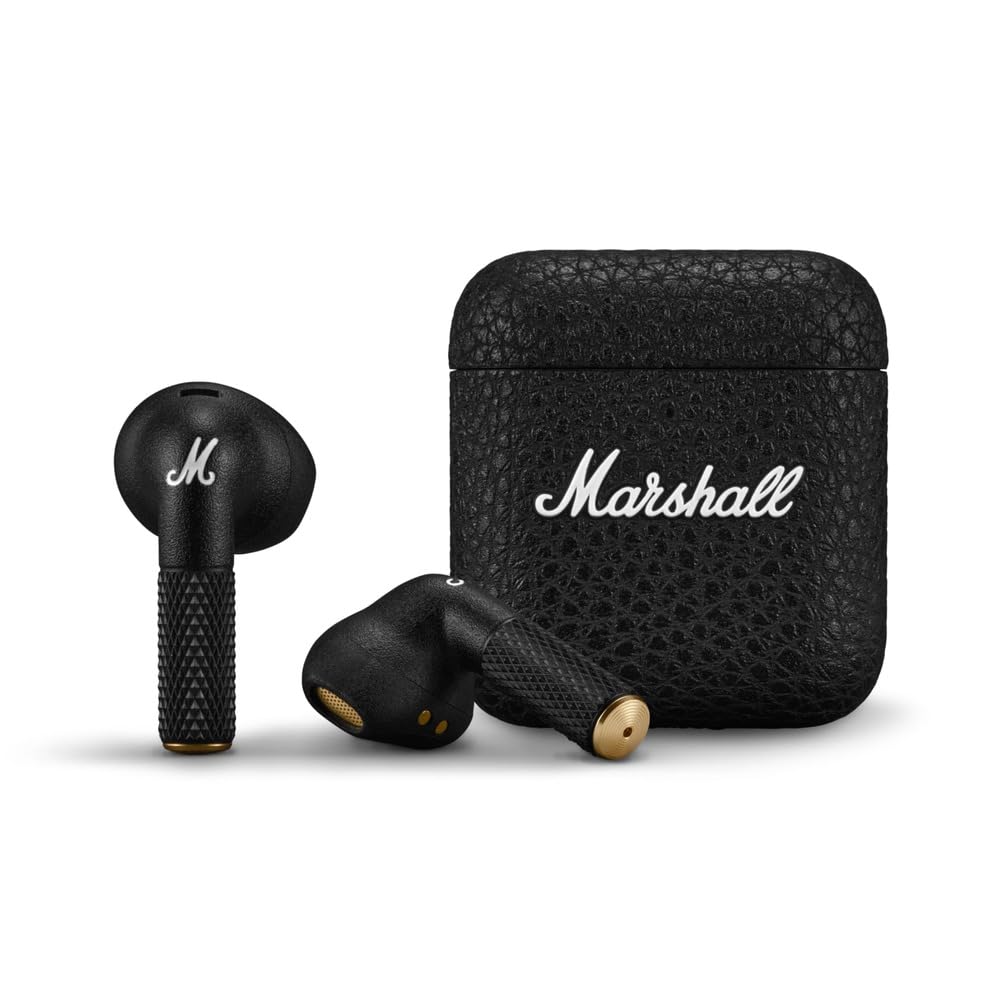 Marshall 完全ワイヤレスイヤホン Minor IV ブラック Bluetooth/Qi充電対応/通話対応 【国内正規品】