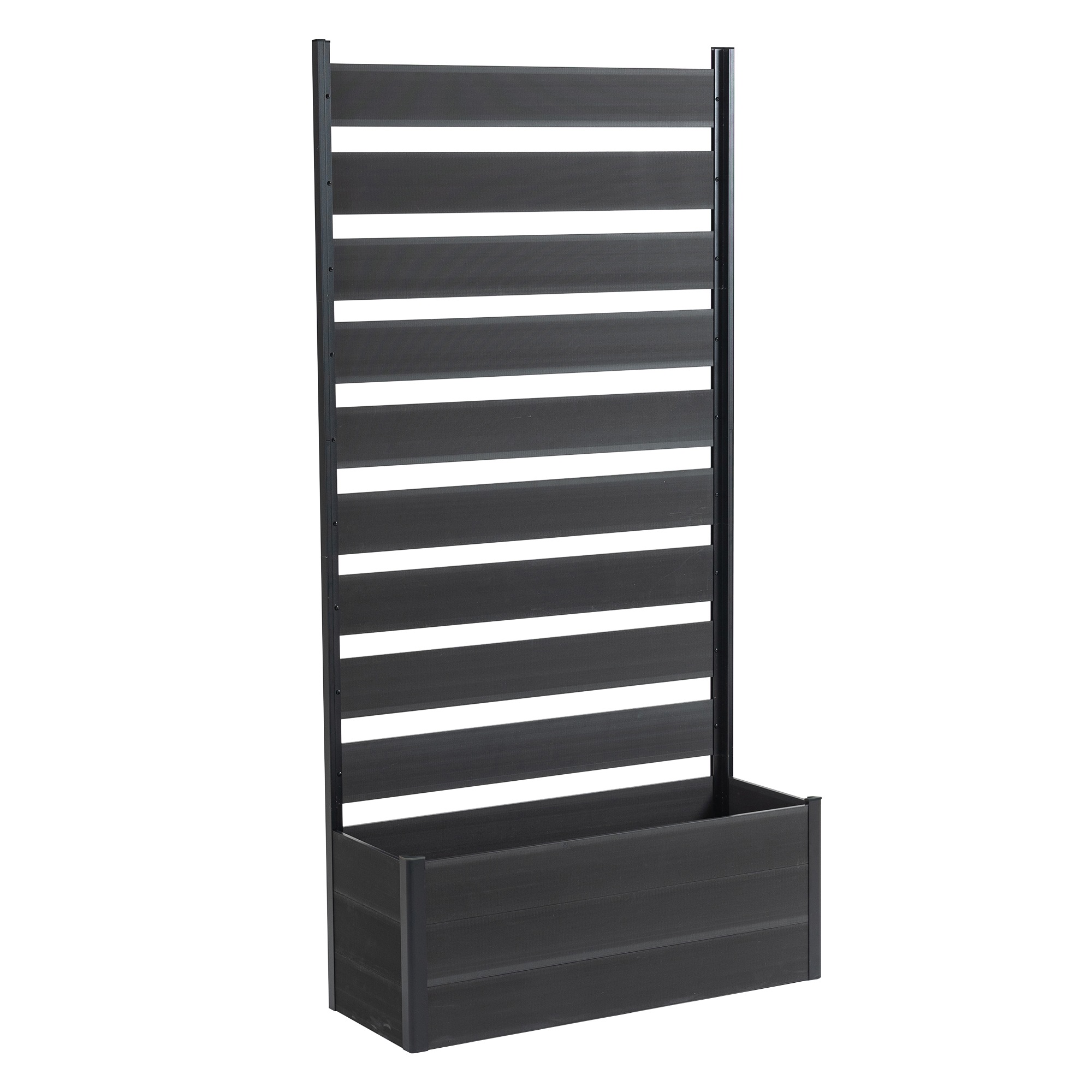 【2点購入で150OFF】【国内即発送】【ダークグレー 90×180cm】ウッドフェンス 目隠し フェンス ウッド 木製 人工木 ボーダーフェンス プランターフェンス ラティス ハイタイプ 180 ガ