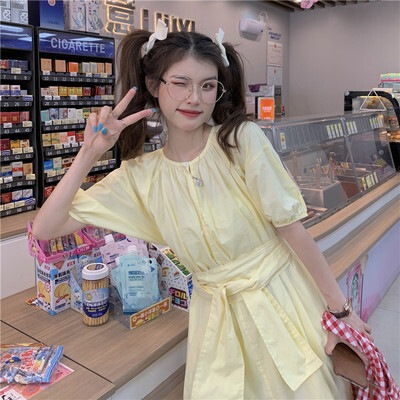 ワンピース レディース フレアワンピース ロング ロング丈 袖あり 半袖 ラウンドネック フレア