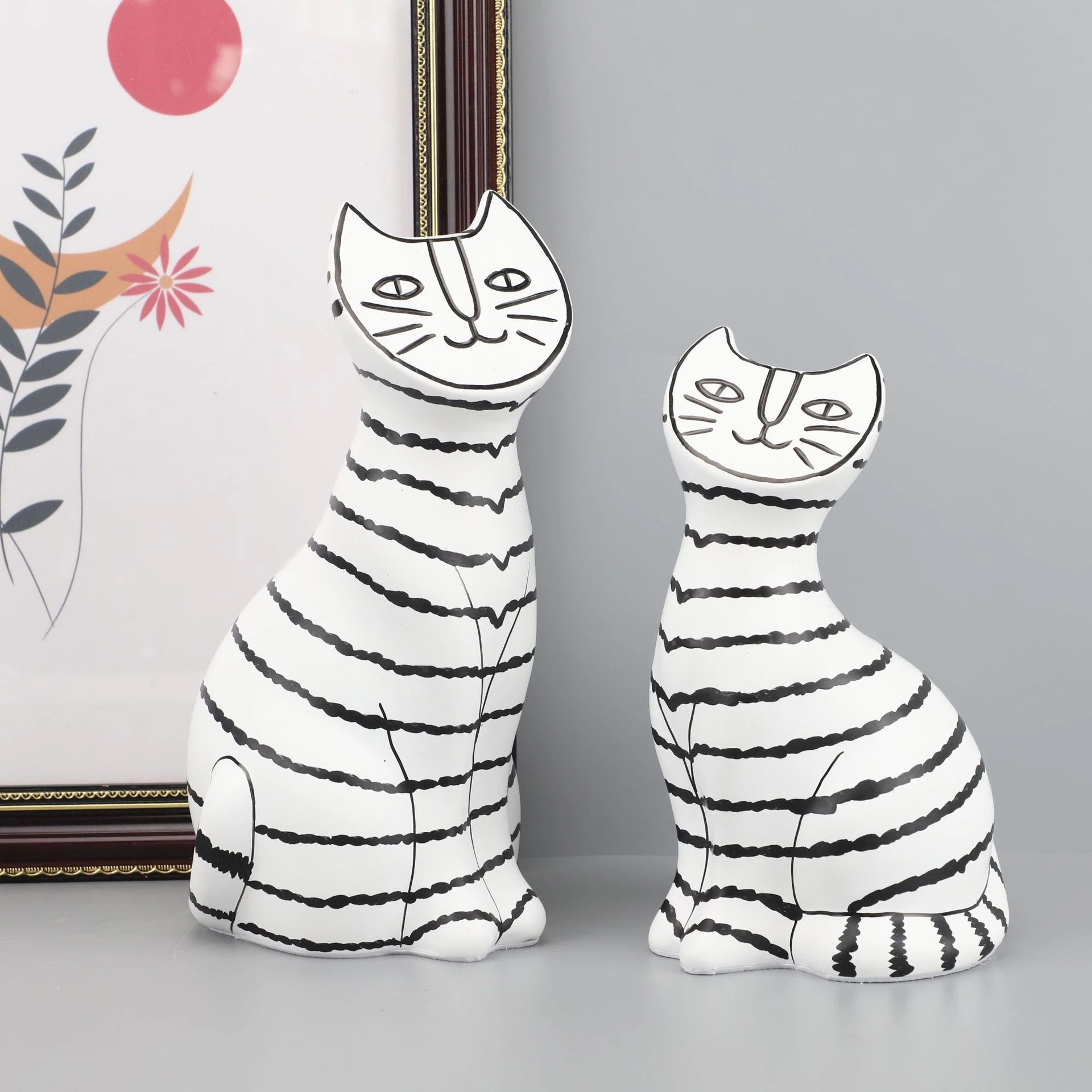 ヨーロッパ風 猫のアートオブジェ 5,351円