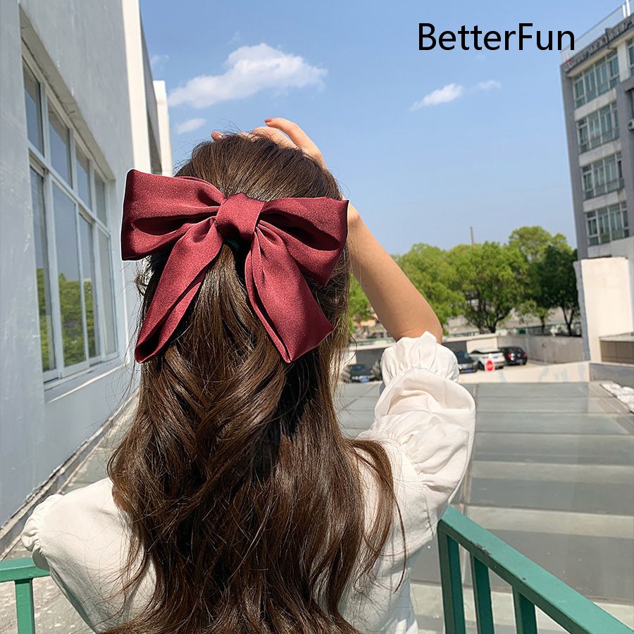 【1つ買うと1つ無料】【メガ割】Lucky bag 赤いリボンのヘアピンの黒の大きい後頭部バネクリップの髪飾りの髪ひもかわいい頭飾り