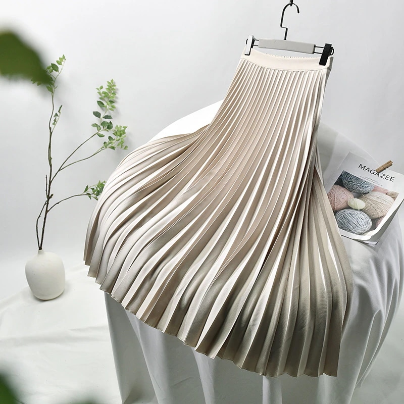 マキシスカート 半身スカートレディースロングスカート2023新秋冬ミディアムデニムスカートプリーツハイウエストスリムa字傘スカート