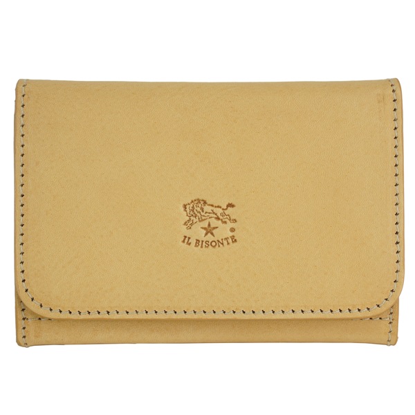 IL BISONTE イルビゾンテ CARD CASE 二つ折り 名刺入れ　カードケース　メンズ　レディース　ユニセックス/SCC121 PV0005 NA106B/Naturale