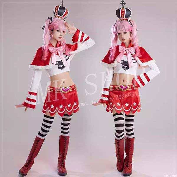 【急速出荷】最低価!格!ONE PIECE ワンピース ペローナ コスプレ 衣装 ウィッグcos靴 コスチューム パーティーグッズ ハロウィン仮装 変装