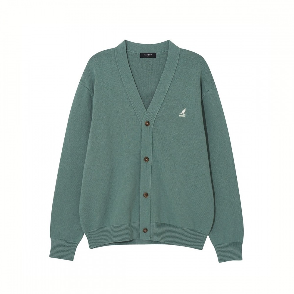 ブランド ローカットVネックカーディガン タフグリーン 1895