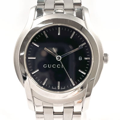 Qoo10] GUCCI 5500XL Gクラス 腕時計 シルバー