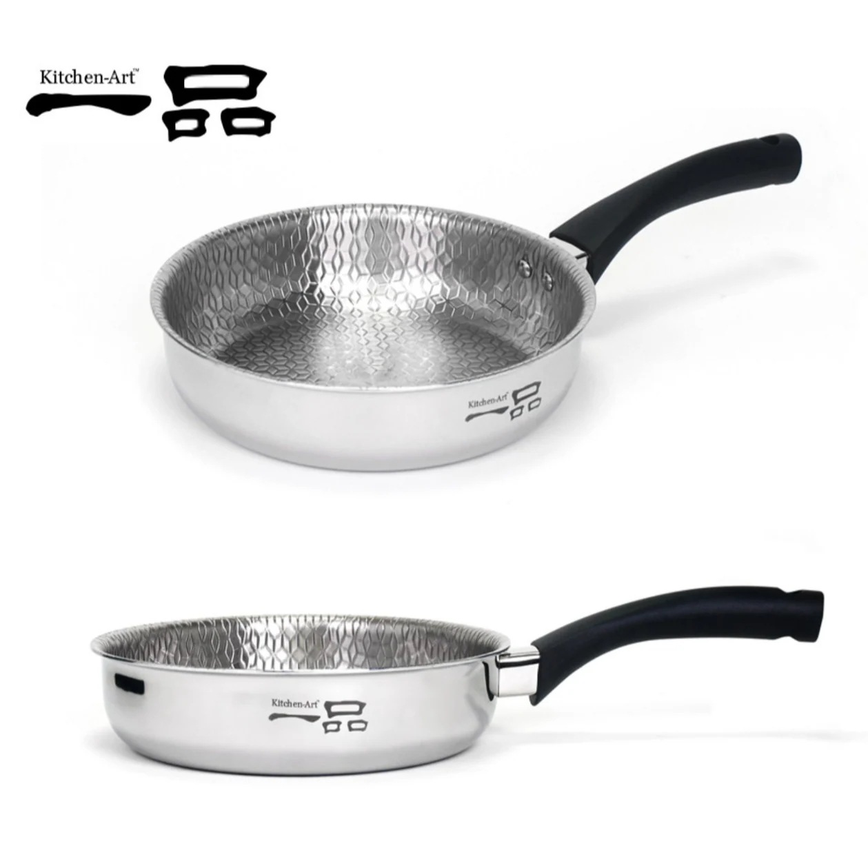 [韓国製] premium一品フライパン5重/高級ステンレス　IH/ガス 20CM,26CM