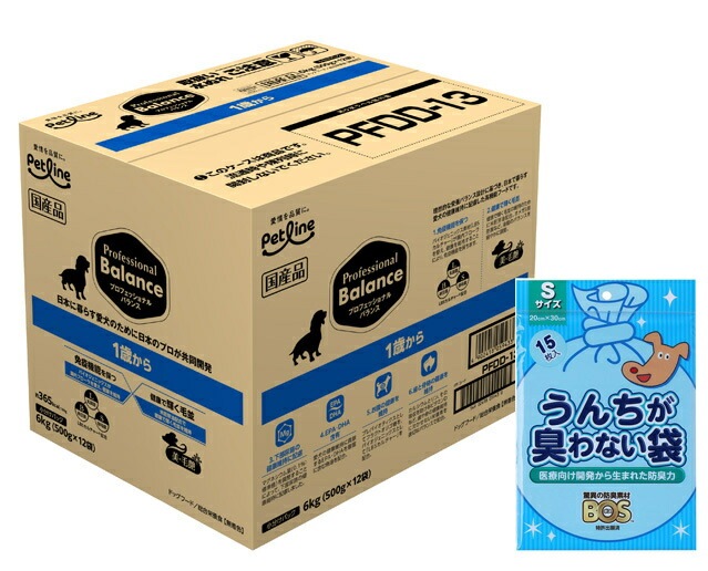プロフェッショナルバランス 1歳から 成犬用 6kg【犬想いオリジナルセット】【BOS うんちが臭わない袋付】
