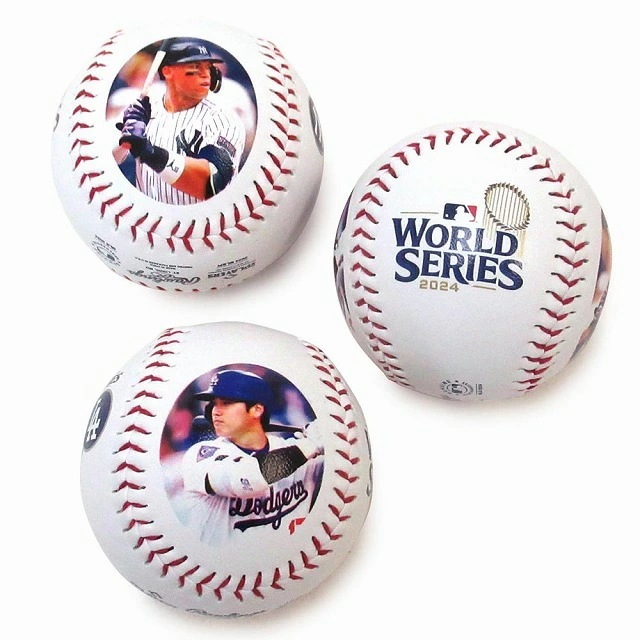 大谷翔平選手 ロサンゼルス・ドジャース 大谷翔平 ＆ アーロン・ジャッジ 写真入り ワールドシリーズ進出記念ボール MLB公式 レプリカ ベースボール