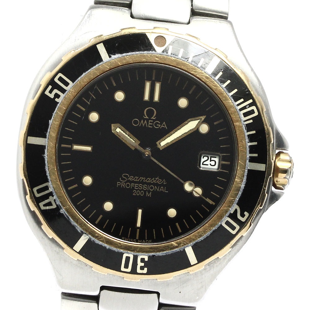 訳あり オメガ OMEGA シーマスター200 デイト YGベゼル クォーツ メンズ _770528【中古】
