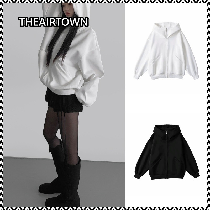 THEAIRTOWN whiplash hood zip-up