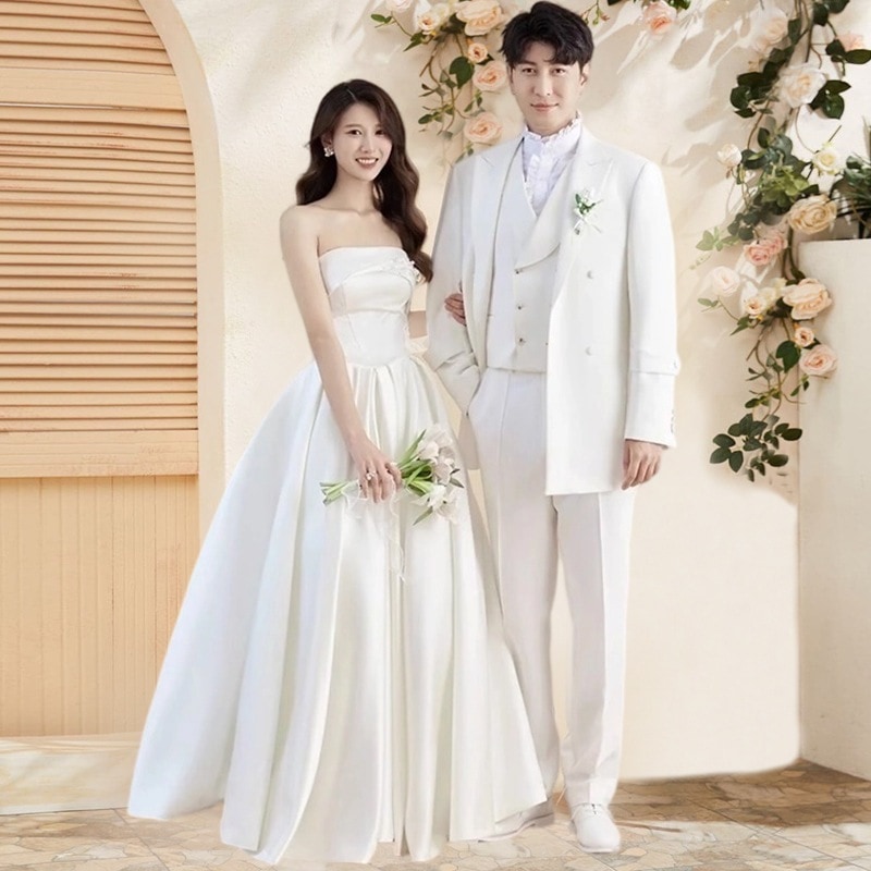 【縁.愛】ウェディングドレス 白 結婚式 花嫁 サイズオーダーメイド可能 成人式 お呼ばれ ウェディング 演奏会 二次会 パーティードレス 前撮り ワンピース ロングドレス メガ割 29 6,785円