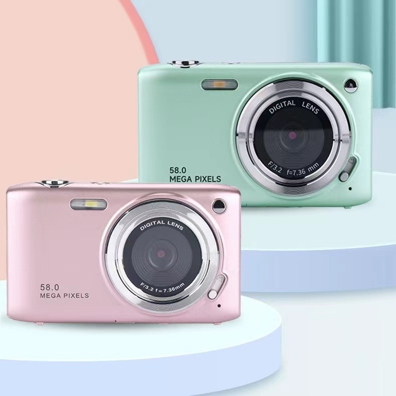 【2025新品】デジタルカメラ デジカメ ビデオカメラ キッズカメラ 小型 軽量 5800万画素 4k録画 16倍ズーム 2.88インチIPS画面 手ぶれ補正 撮影 高画質 初心者 子供