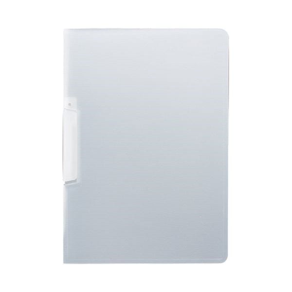 （まとめ） TANOSEE スライドクリップファイルA4タテ クリア 1冊 [x100セット]