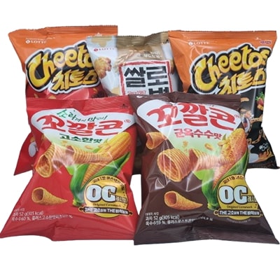 スナックミックス20個 (コックコーン 香ばしい味, コックコーン 焼きとうもろこしの味, 米で星 香ばしい味, チトス 甘辛い味, チトス スモーキーバーベキュー味)