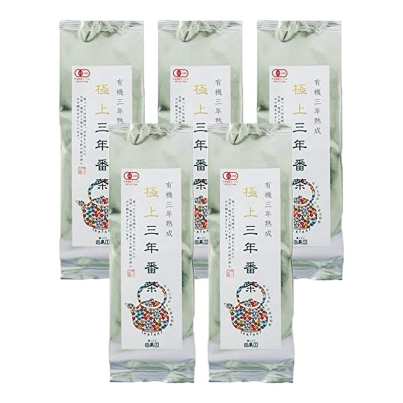 極上三年番茶 150g 5袋セット カフェインレス 有機JAS認証 番茶