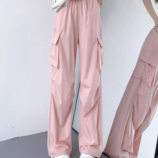 女性用デイリールーズフィットバンディングカーゴパンツJSW-PTS-SP0000CUK-ピンク