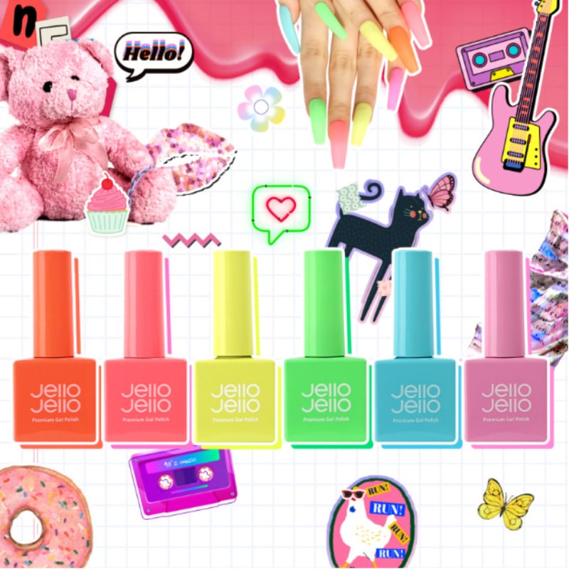 JELLO JELLO / High Teen Neon Syrup Color Gel Nail 1+1 /シロップカラー/ジェルネイル