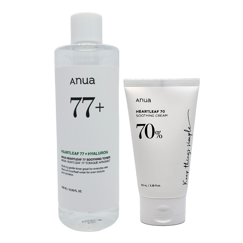 【2種セット】 大容量ドクダミ77%スージングトナー 500ml+ドクダミ70％スージングクリーム 100ml