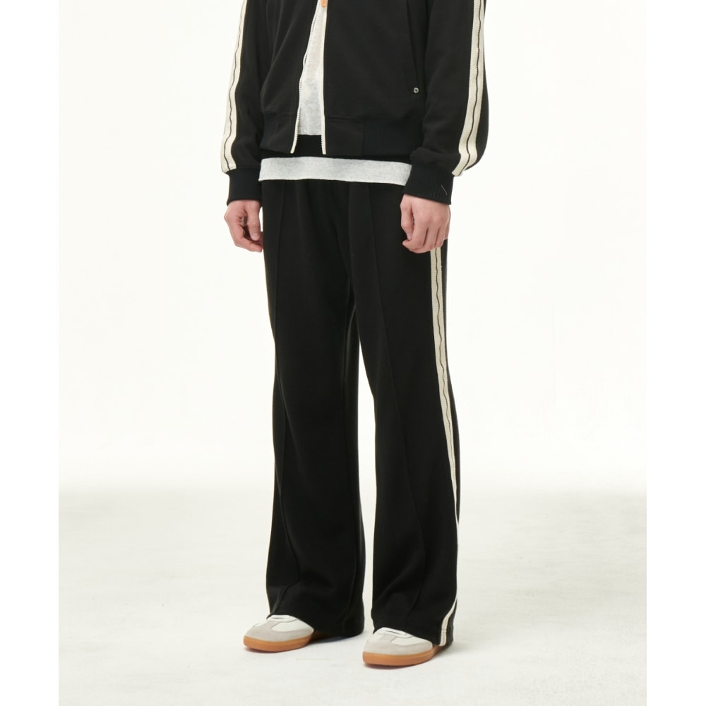 SATUR ロートンオールデイトラックパンツキャビアブラック