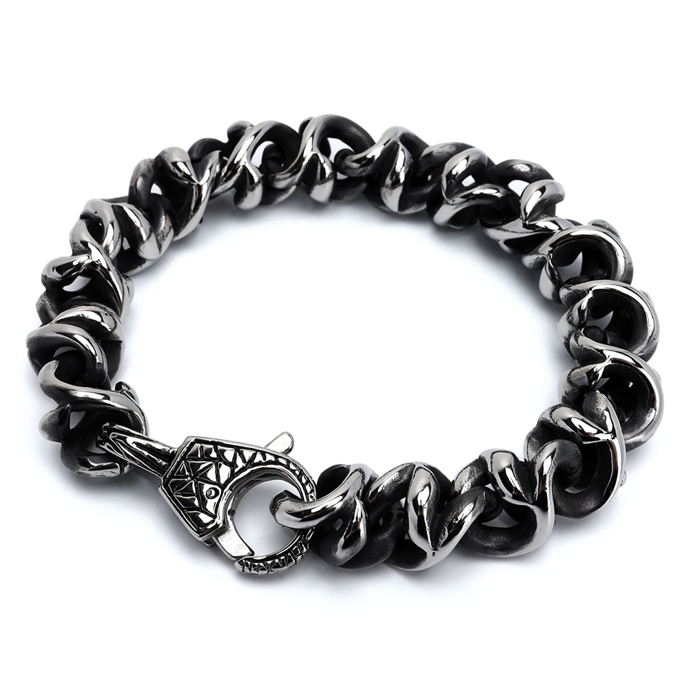 ステンレス 茨チェーンブレスレット [b804]