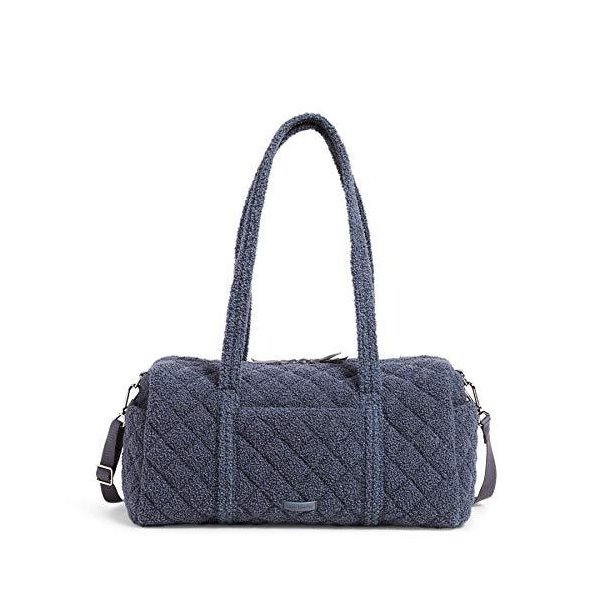 ヴェラ・ブラッドリーVera Bradley Teddy Fleece Sherpa Small Travel Duffle Bag， Thunder Blue 並行輸入品