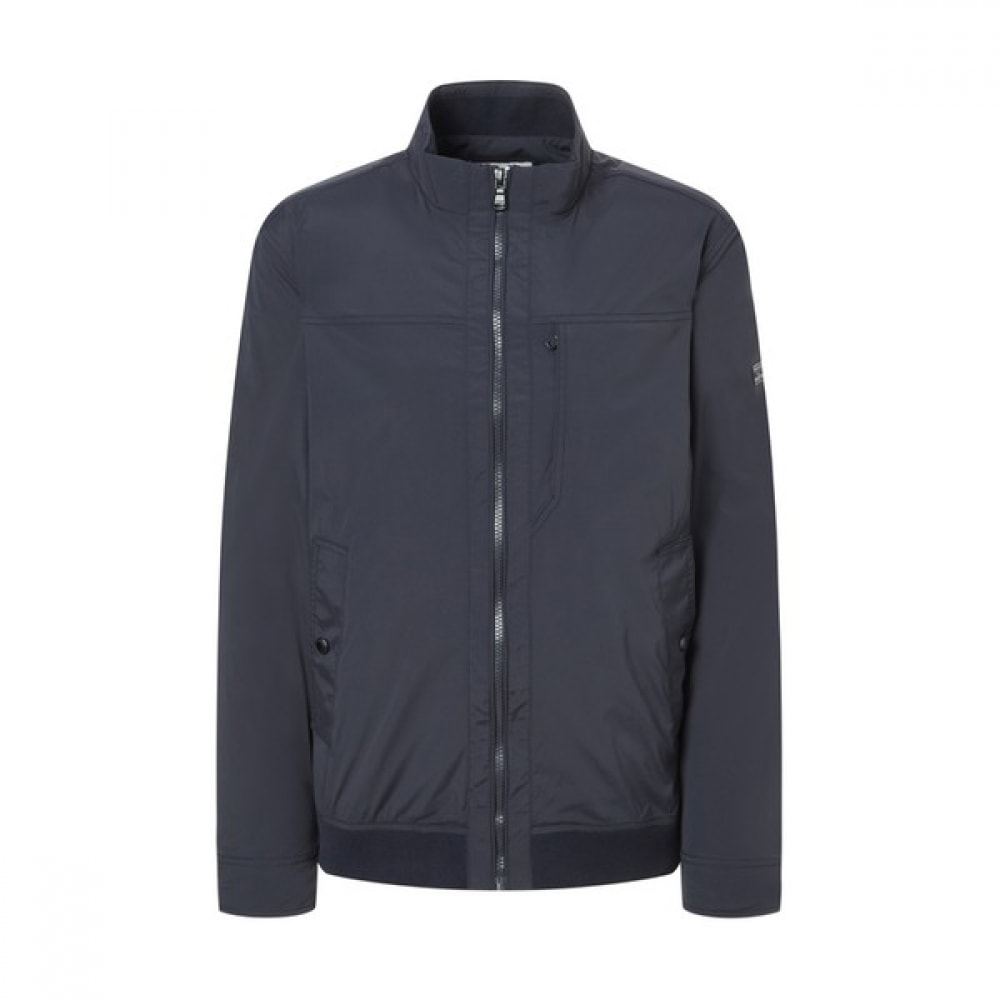 (ヘッジズ) 24SS ナイロンブレンドスタンドカラージャンパーネイビー WHJU4A231N2